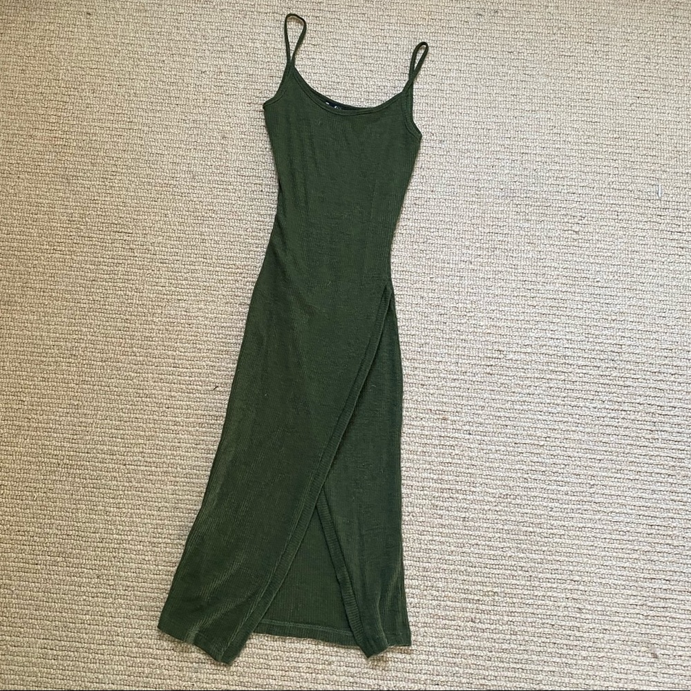 Green Spaghetti Strap Dress